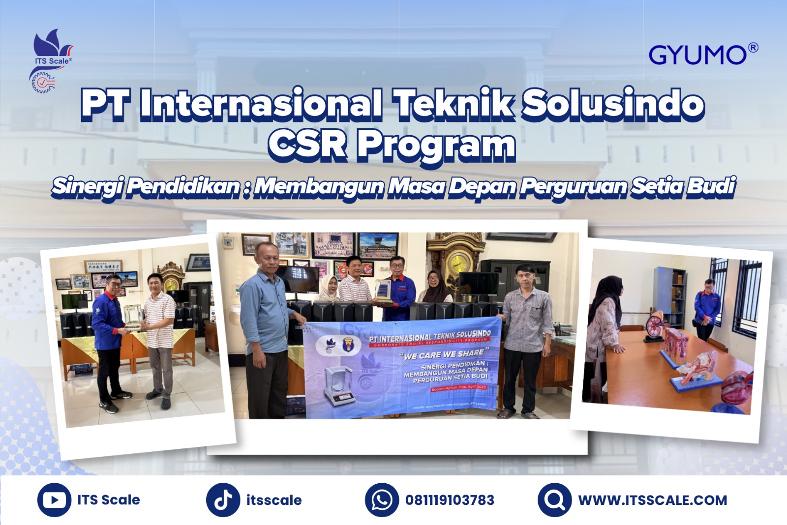 PT Internasional Teknik Solusindo Salurkan Bantuan CSR untuk Perguruan Setia Budi Bagansiapiapi